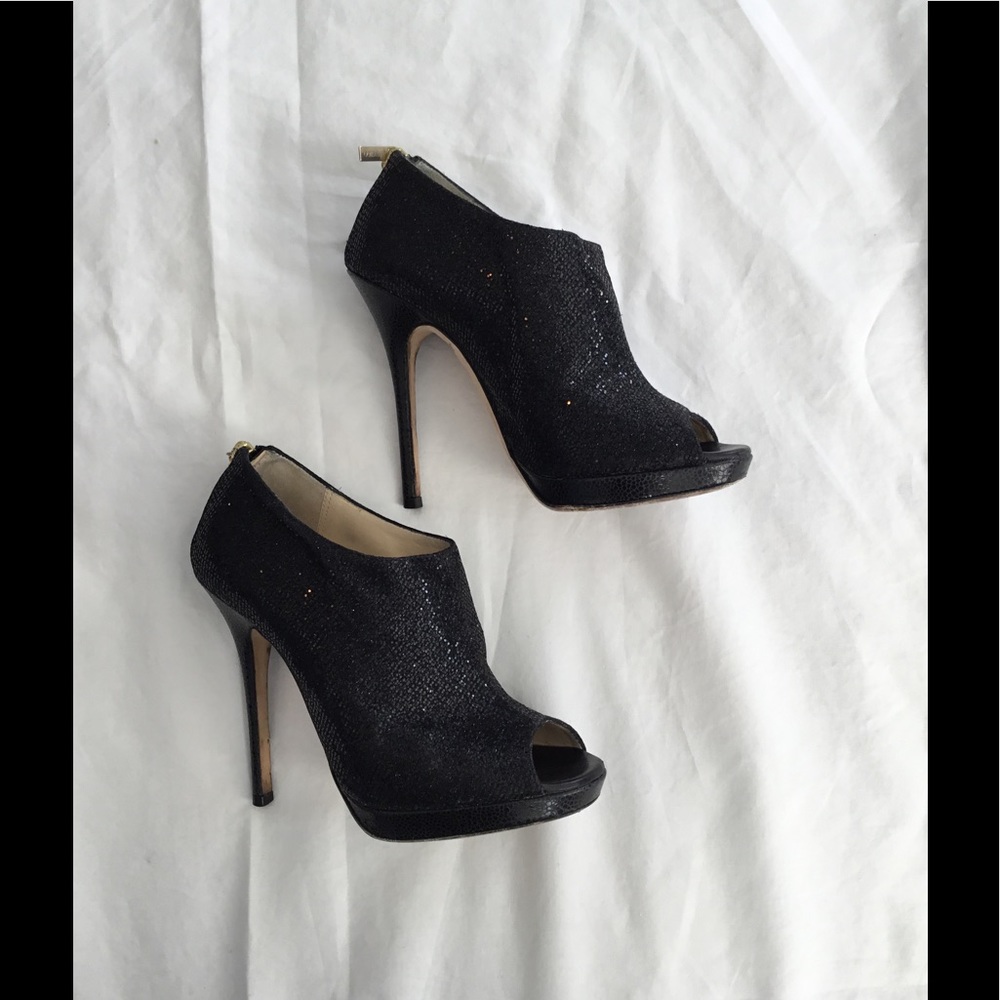 Jimmy Choo black glitter booties size 36.5